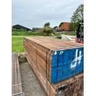 Hardhout 50x100mm 300 cm gepunt