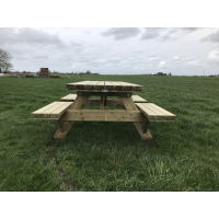 Gemakkelijke instap Picknicktafel 45mm