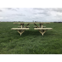 Gemakkelijke instap Picknicktafel 45mm