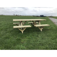 Gemakkelijke instap Picknicktafel 45mm